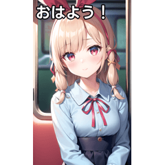 リボン女子は電車で行く