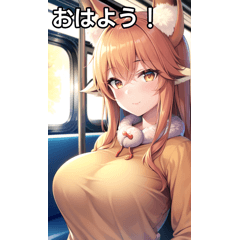 キツネ女子は電車で行く