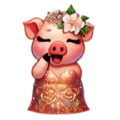 Fancy Dressed Cute Piggy