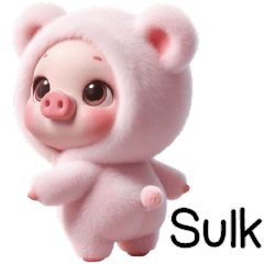 Mumu Pig Bear head English