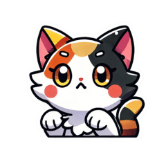 Cute calico cat stickers 40stamp