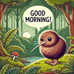 cute Kiwi Bird Stickers