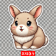 Realistic Rabbit Stickers for LINE