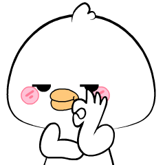 Cute White Bird : Animated Stickers