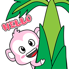 Pinky moncu : cute pink monkey