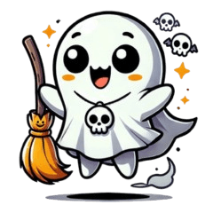 A gentle white cloth ghost