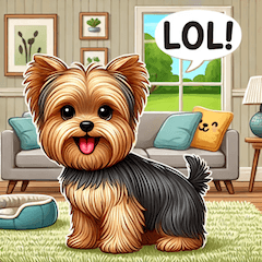 Cute Yorkshire Terrier Stickers