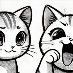 Manga Cat Stickers