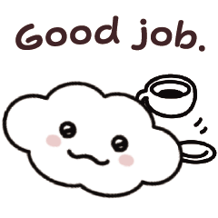 Fluffy Cloud-chan Daily Greetings simple