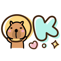 Cute capybara's sticker 3