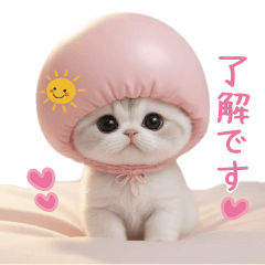 scottish fold and balloon sticker