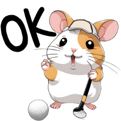 Golf loving animal stickers2