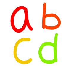 English(abcd) emoticon_ver2