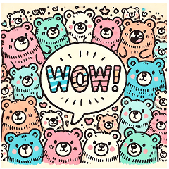 Cute Bears Doodle Art (Mini -EN)