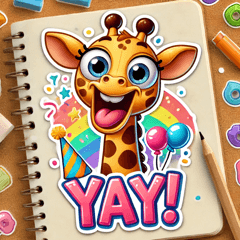 Funny Giraffe Stickers @SFW