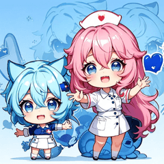 chibi nurse Sticker