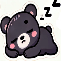 Cute version of black bear