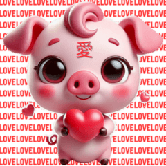 3D piggy Buchan real Sticker!