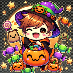 Happy Halloween! Cute Character Stickers