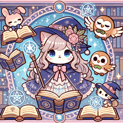 Magical Cat Adventure Sticker Set