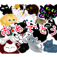 Nekochan 2nd anniversary sticker