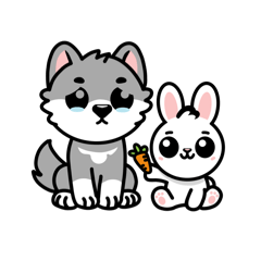 Wolf & Rabbit Vol.1 - LINE スタンプ | LINE STORE