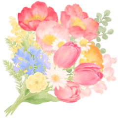 Flower arrangement sticker