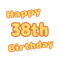 38th Birthday stickers