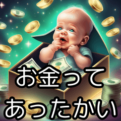 Baby who loves money