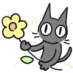 daily sticker -the gray cat-