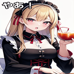 PiercingJapanese style maid girl alcohol