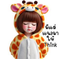 Cute little girl gang - Giraffe outfit