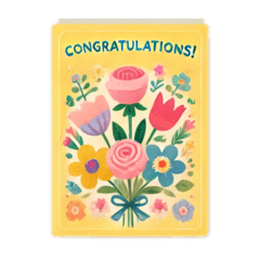 Flower greeting card