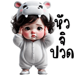 ก๊วนสาวน้อยน่ารัก - ชุดฮิปโป (Big)