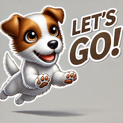 Energetic Jack Russell Stickers