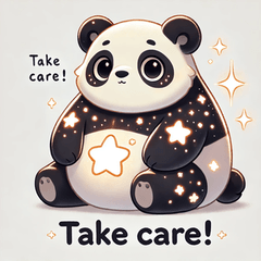 Star Panda Stickers