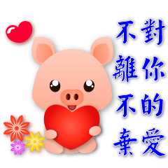 Cute Pig-Love Will Never Give Up