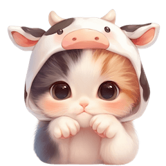 Cute Cow Cat - (Taiwan)