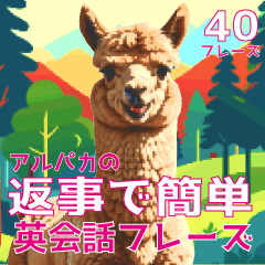 for English conversation, alpaca Sticker