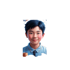 看書學習的男孩