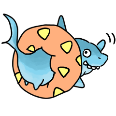 shark with round teeth Sticker