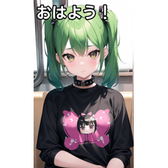 Green-haired girls like trains