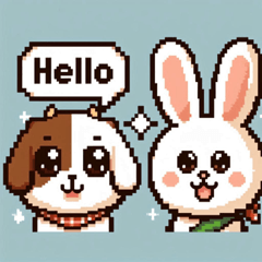 Pixel Rabbit Stickers@SFW