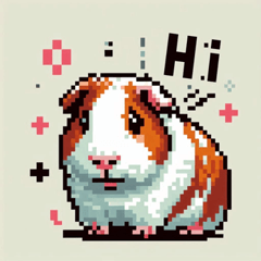 Pixel Guinea Pig Stickers@SFW