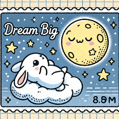 Cute Moon Rabbit Stickers