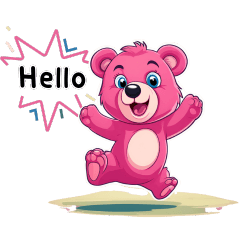 Pink bear it's so cute