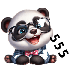 Cute and cheerful panda