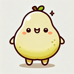 Cute Pear Character Stickers