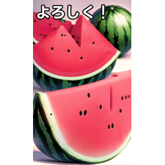 talking watermelon sticker