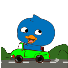 Exist Blue duck animated – LINE stickers | LINE STORE